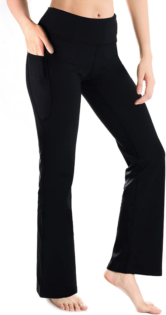 ,27"/29"/31"/33"/35"/37",Women'S Bootcut Yoga Pants Workout Pants Side Pockets