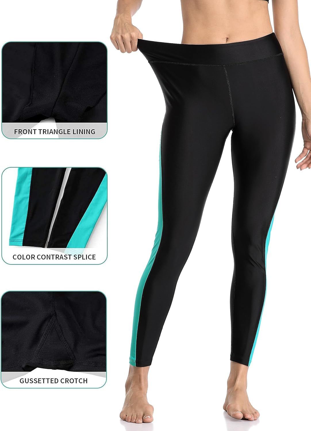 High Waisted Swim Pants - Women'S Swim Leggings